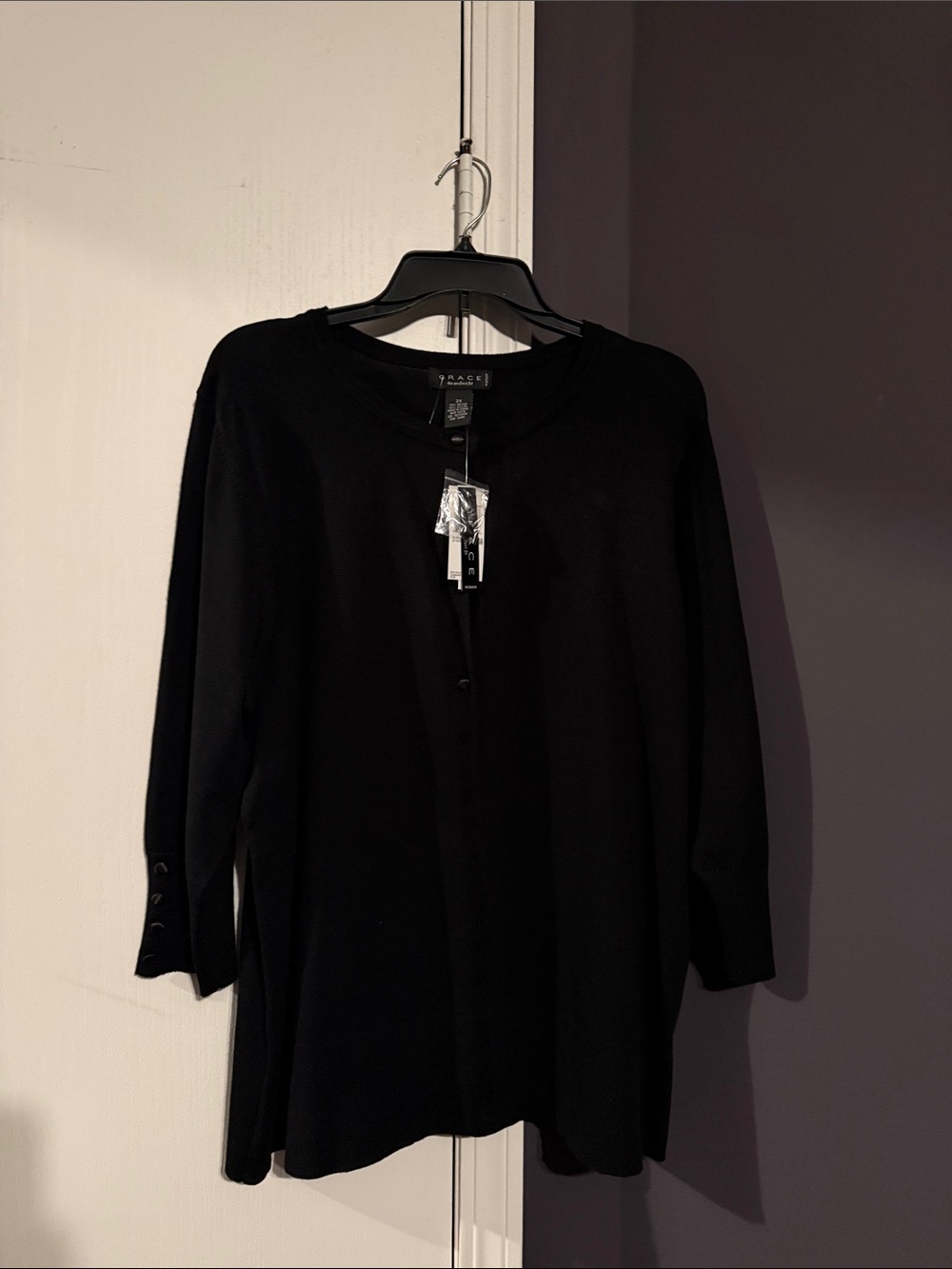 Grace Black Long Sleeve Cardigan